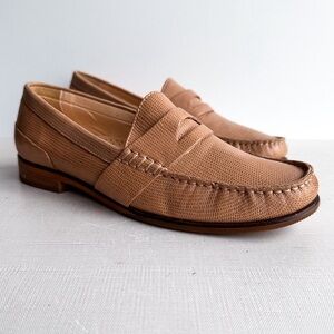 Cole Haan Laurel Moc Sandstone Lizard Pattern Loafers